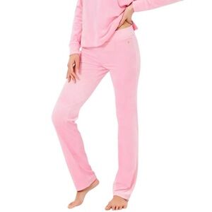 Lilly Pulitzer Conch Shell Pink Dorsey Velour Pants XL